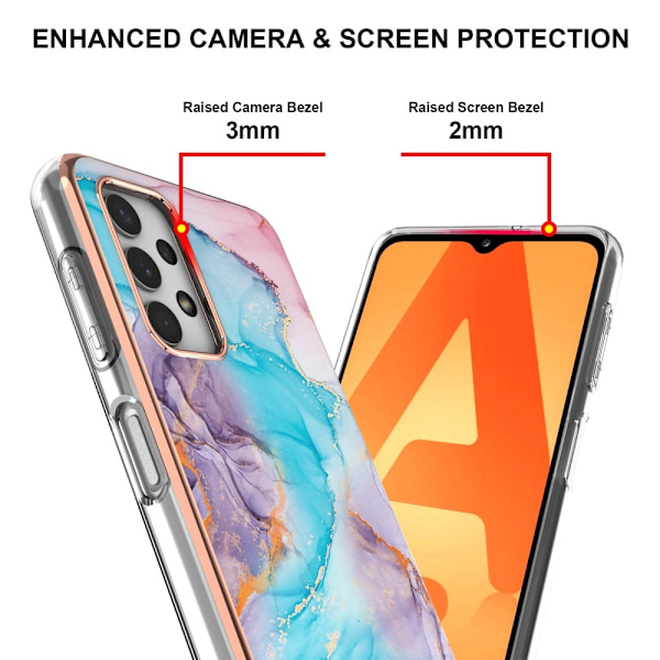 Samsung Galaxy A23 5G Skal Marmor Galaxy Blue