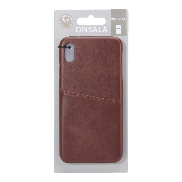 ONSALA iPhone XR Skal Kortfack Brun