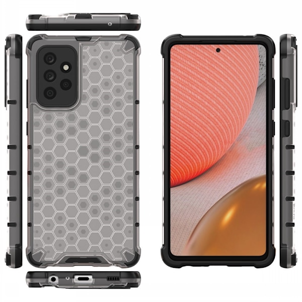Samsung Galaxy A72 - Armor Honeycomb Textur Skal - Vit White Vit
