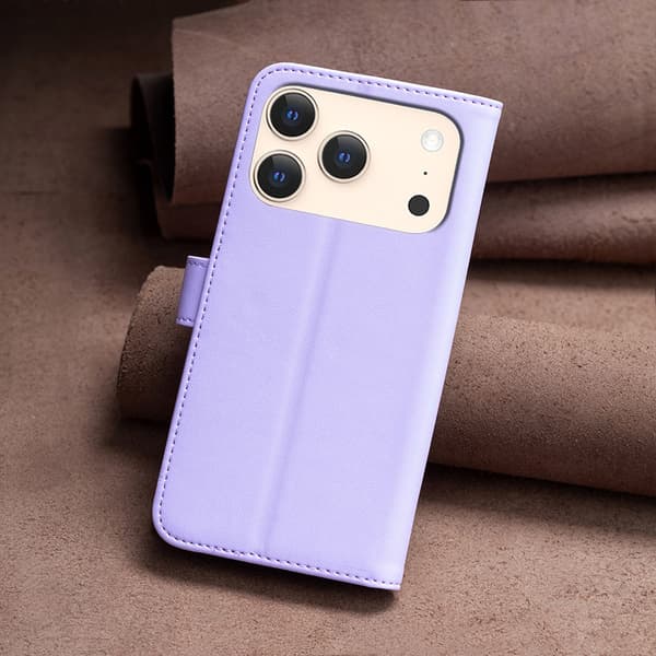 BINFEN iPhone 17 Pro Fodral Läder Lila