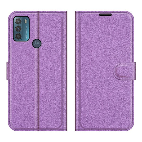 Motorola Moto G50 - Litchi Plånboksfodral - Lila Purple Lila