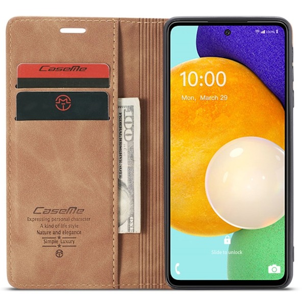 CASEME Samsung Galaxy A53 5G Fodral Retro Läder Brun