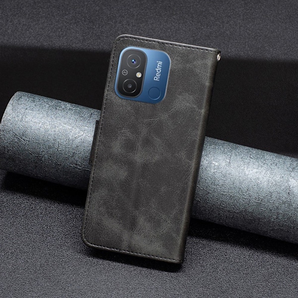 Xiaomi Redmi 12C 4G Fodral Shark Solid Läder Svart