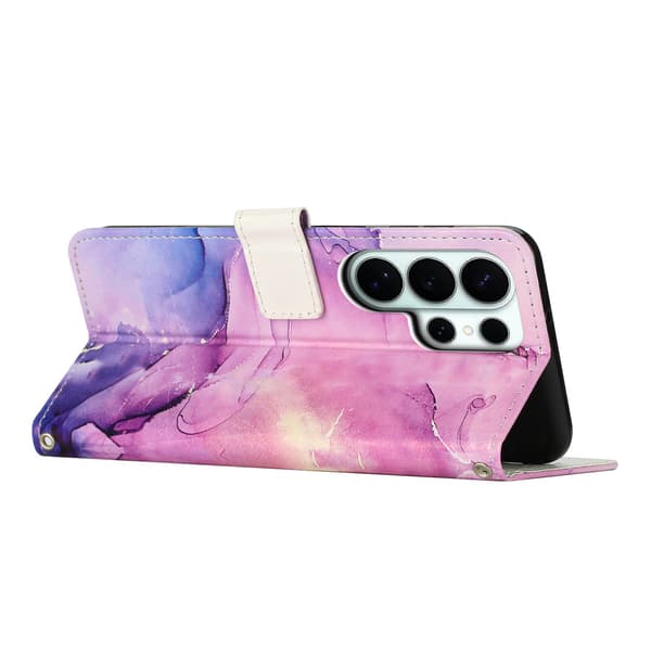 Samsung Galaxy S26 Ultra Fodral Läder Marmor Lila