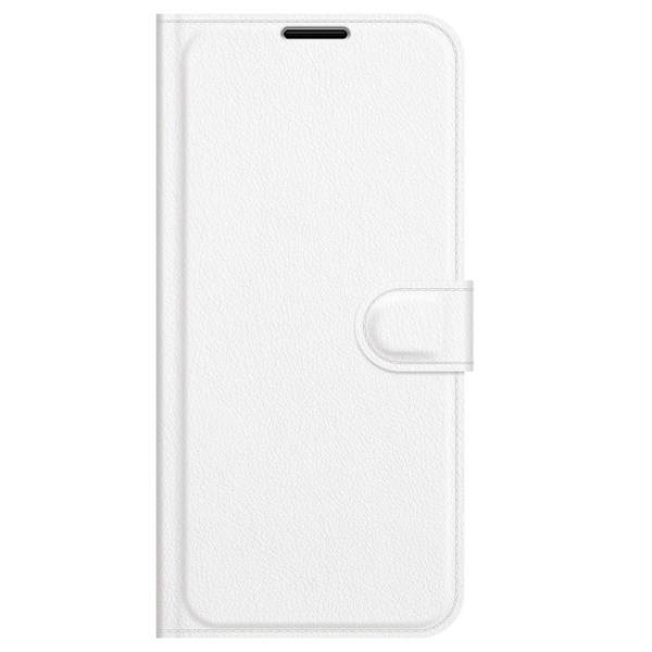 iPhone 13 Pro Max - Litchi Slim Läder Fodral - Vit