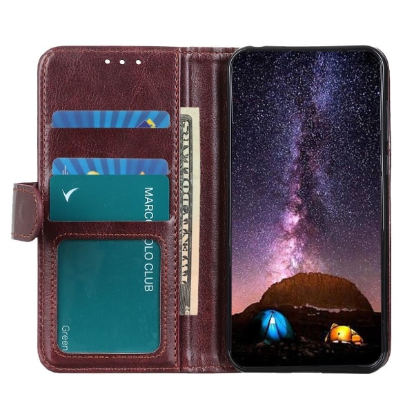Samsung Galaxy A52 / A52s - Crazy Horse Plånboksfodral - Brun Brown Brun