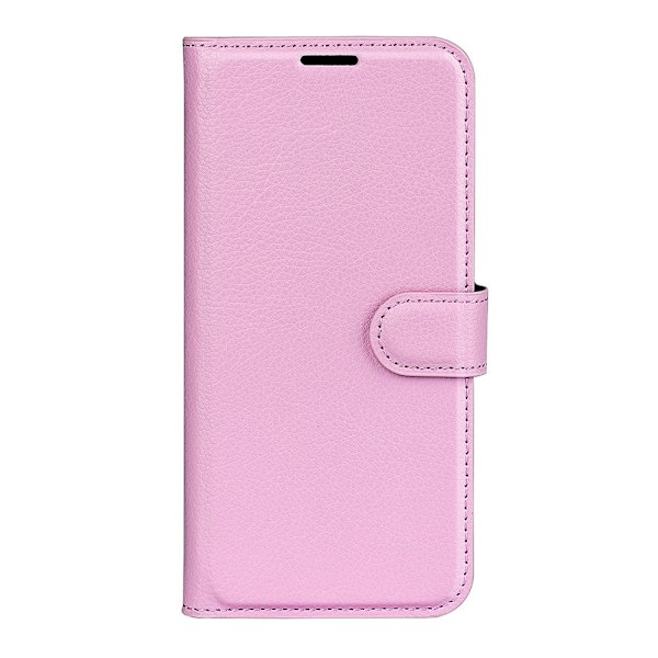 Motorola Moto G35 5G Fodral Litchi Läder Ljus Rosa
