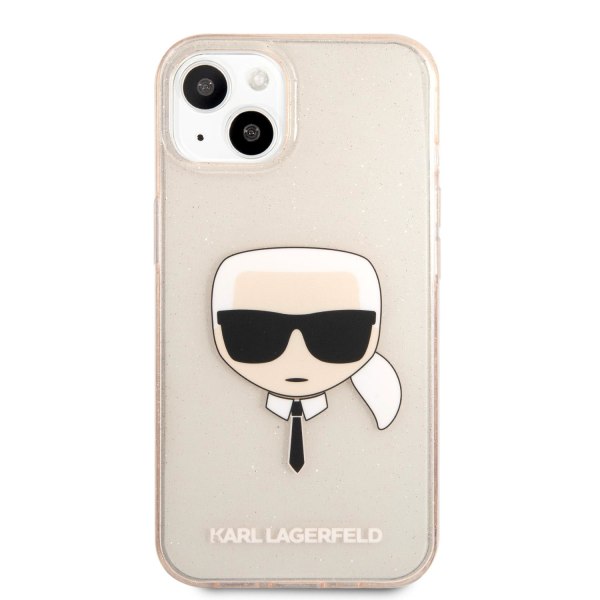 Karl Lagerfeld iPhone 13 Mini Skal TPU Full Glitter Guld