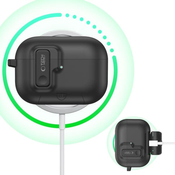 Tech-Protect AirPods Pro 3 Skal Slim Hook Svart