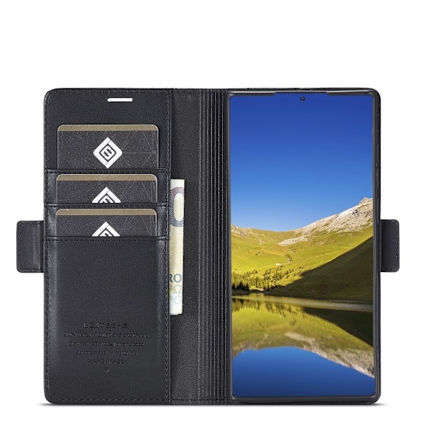 LC.IMEEKE Samsung Galaxy S22 Ultra Fodral Läder Svart