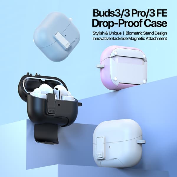 DUX DUCIS Galaxy Buds 3/3 Pro/3 FE Skal Secq Series Rosa/Vit