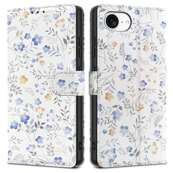 Tech-Protect iPhone 16e Fodral Läder Spring Flowers