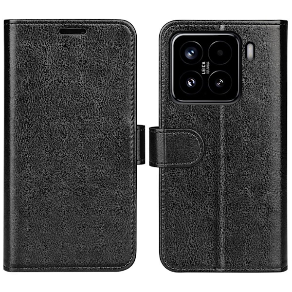 Xiaomi 15 Fodral Crazy Horse Läder Svart