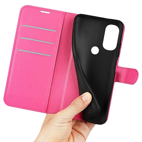 Motorola Moto G71 Fodral Litchi Textur Rosa