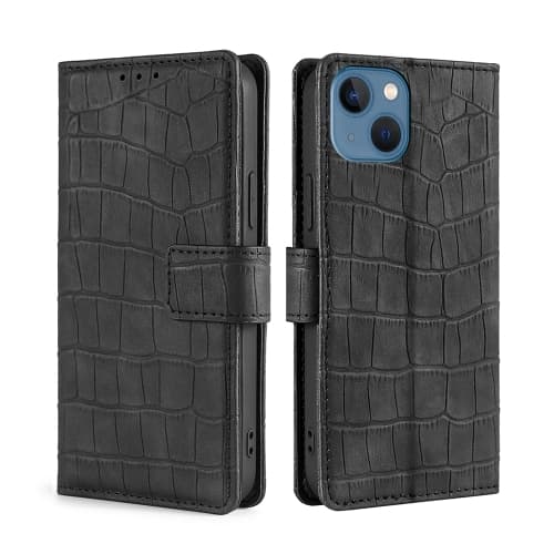 iPhone 14 Plus Fodral Krokodil Textur Svart