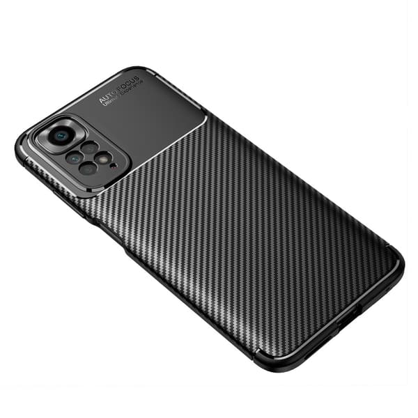Xiaomi Redmi Note 11 4G Skal Kolfiber Textur Svart