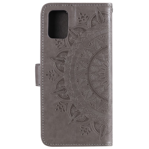 Samsung Galaxy A51 - Mandala Plånboksfodral - Grå Grey Grå