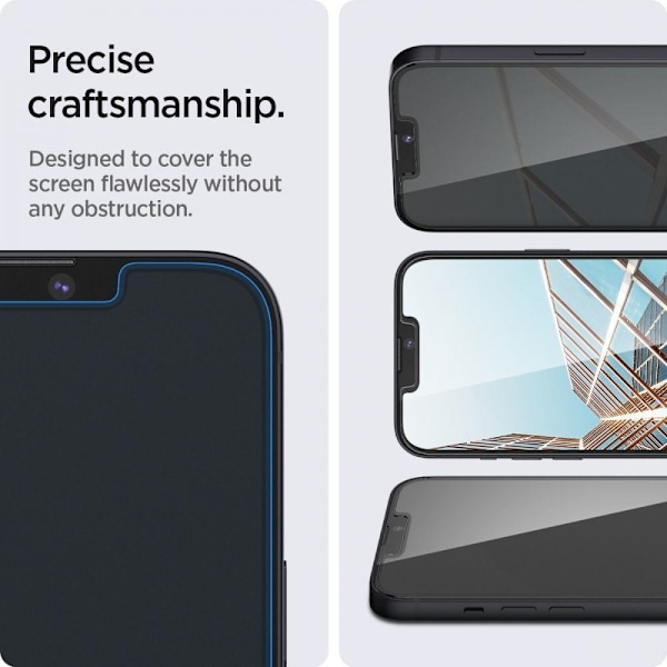 Spigen iPhone 16e/14/13/13 Pro Slim Glas.tR Härdat Glas Privacy