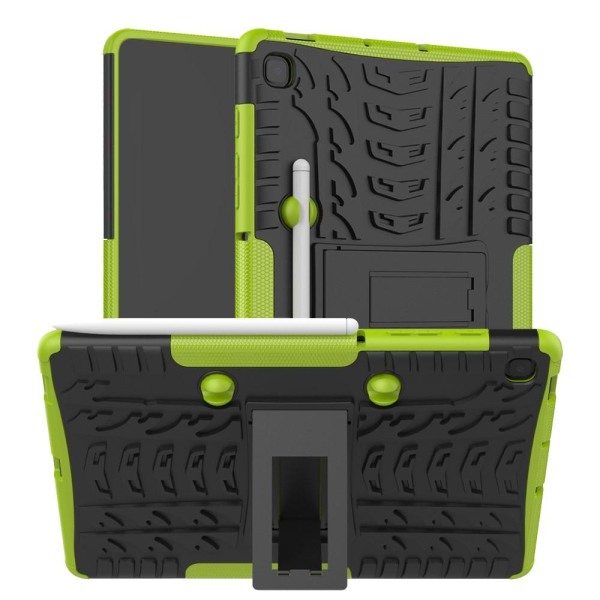 Samsung Galaxy Tab S6 Lite Skal Rugged Kickstand Armor Grön Green Grön