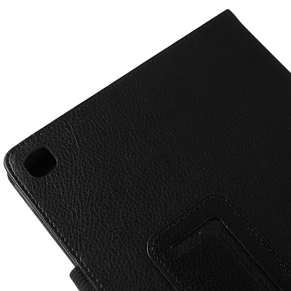 Samsung Galaxy Tab S5e - Litchi läderfodral - Svart Svart