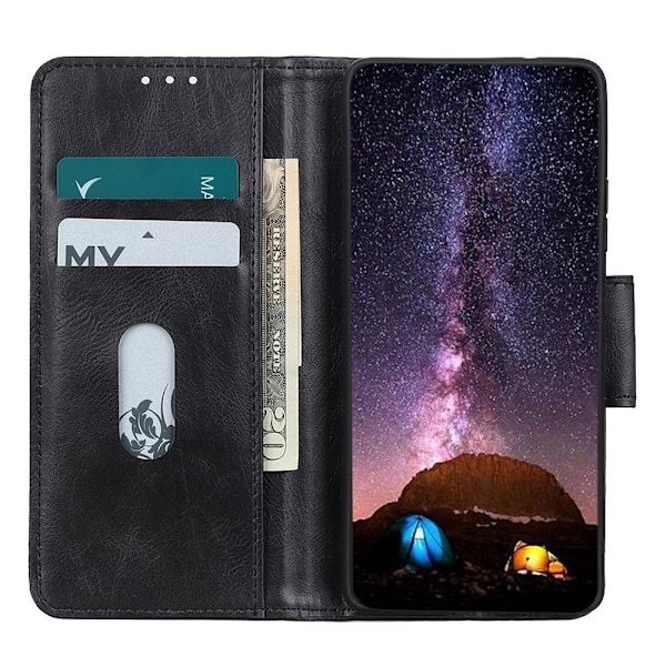 Motorola Moto 30 Fusion 5G Fodral Split Läder Svart
