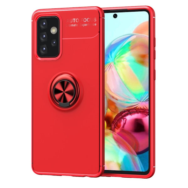 Samsung Galaxy A72 - Ring Skal - Röd Red Röd