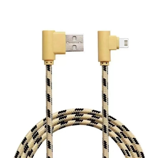 1M Lightning Vinklad Kabel - Guld
