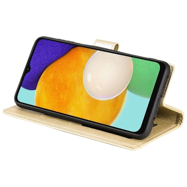 Samsung Galaxy A54 5G Fodral Mandala Läder Guld