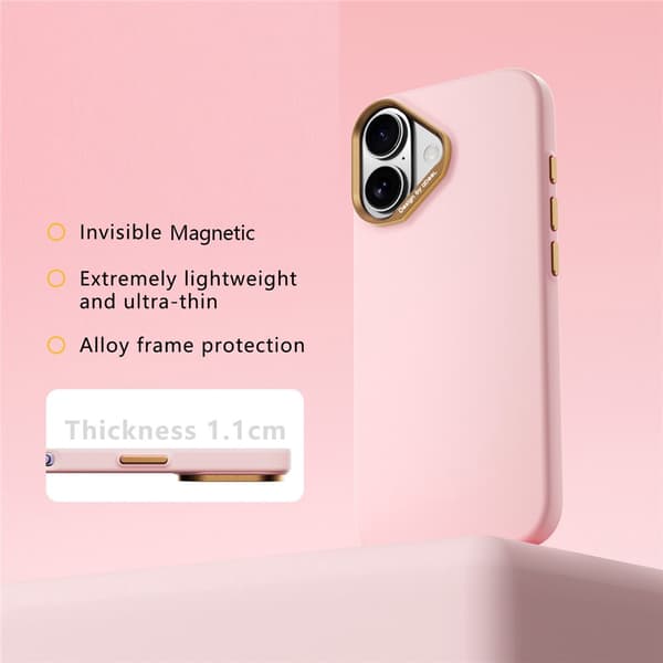 ABEEL iPhone 17 / 18 Skal MagSafe Silikon PC Light Rosa