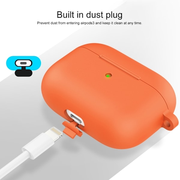AirPods 3 Skal Silikon Med Krok Orange