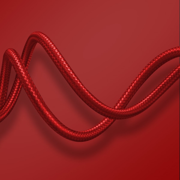 AMORUS MicroUSB 1 Meter - Röd Red Röd