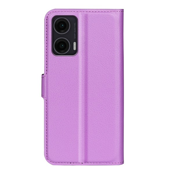 Motorola Moto G35 5G Fodral Litchi Läder Lila
