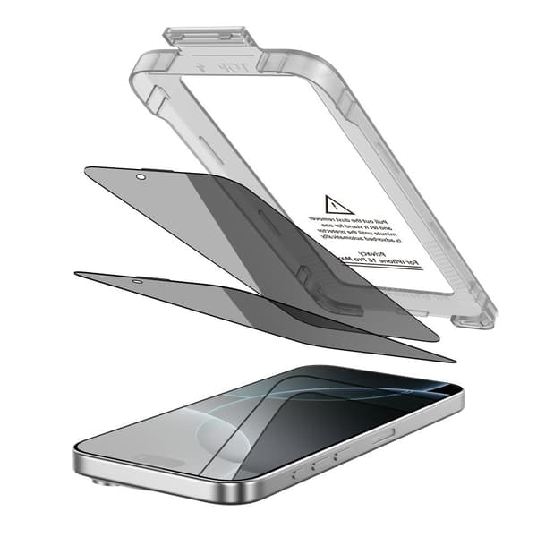 Tech-Protect iPhone 16 Pro 2-PACK Skärmskydd Quick Set Spy+ Privacy