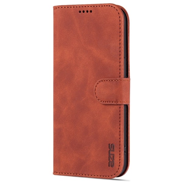 AZNS iPhone 14 Pro Fodral Läder Brun
