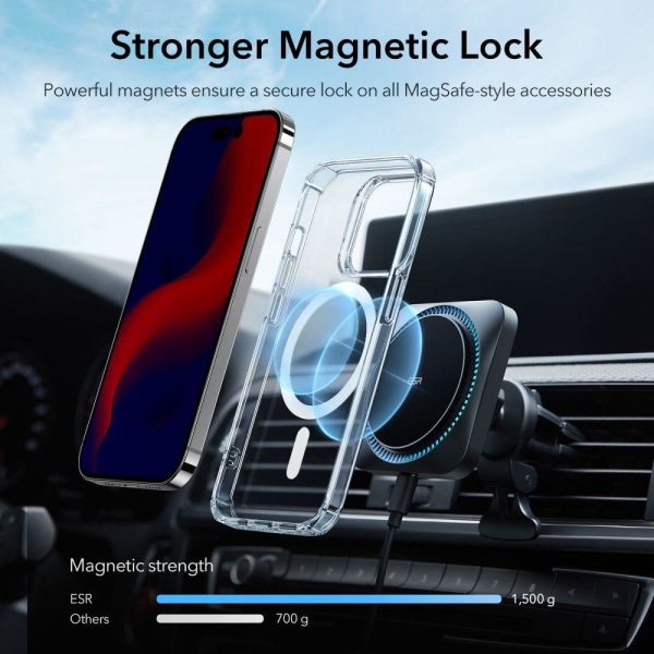 ESR iPhone 14 Pro Max Skal Krystec HaloLock MagSafe Transparent
