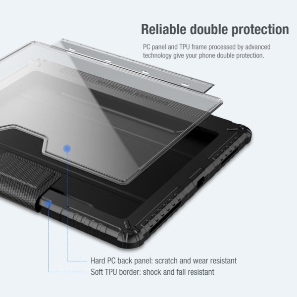 iPad Pro 12.9 (2020/2021) - NILLKIN CamShield Shockproof Tri-Fold Fodral - Grå grå