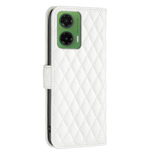 Motorola Moto G35 5G Fodral Diamond Läder Vit
