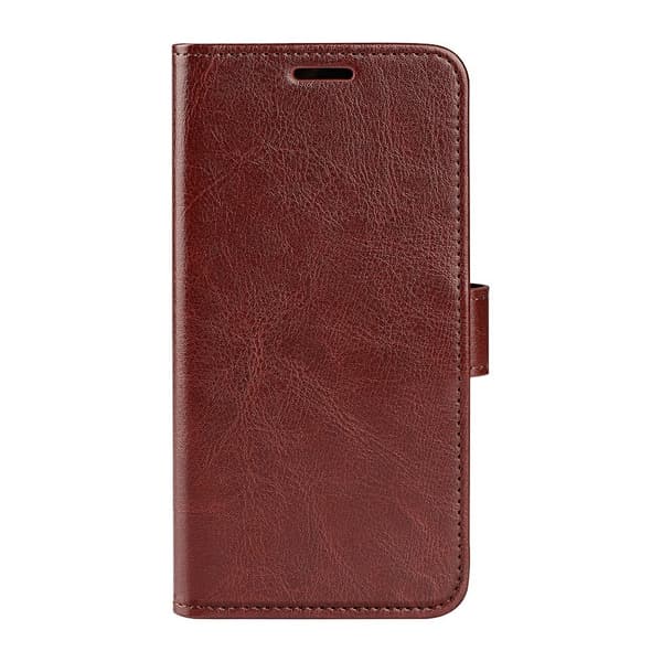 iPhone 17e / 16e Fodral Crazy Horse Läder Brun
