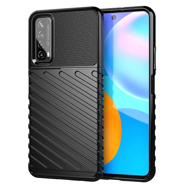 Huawei P Smart (2021) - Twill Textur Skal - Svart Black Svart