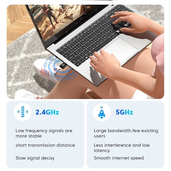 ESSAGER USB WiFi Nätverksadapter Svart