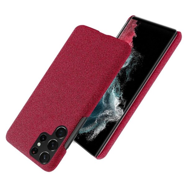 KSQ Samsung Galaxy S23 Ultra Skal Tygbelagt Röd