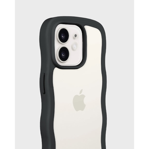 holdit iPhone 12 / 12 Pro Skal Wavy Svart/Transpar