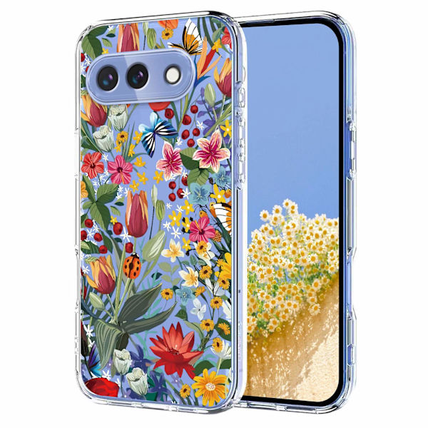 Google Pixel 10a Skal Med Tryck Blommor