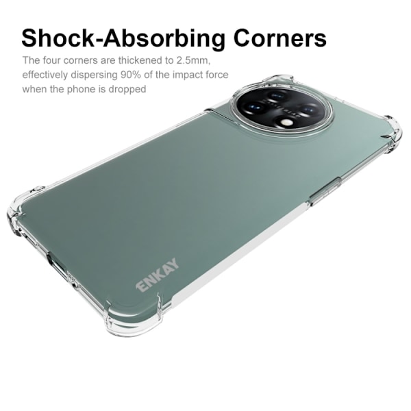 ENKAY OnePlus 11 5G Skal Shockproof TPU Transparent