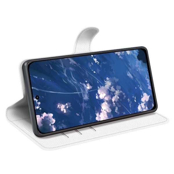 Motorola Moto G32 Fodral Litchi Läder Vit