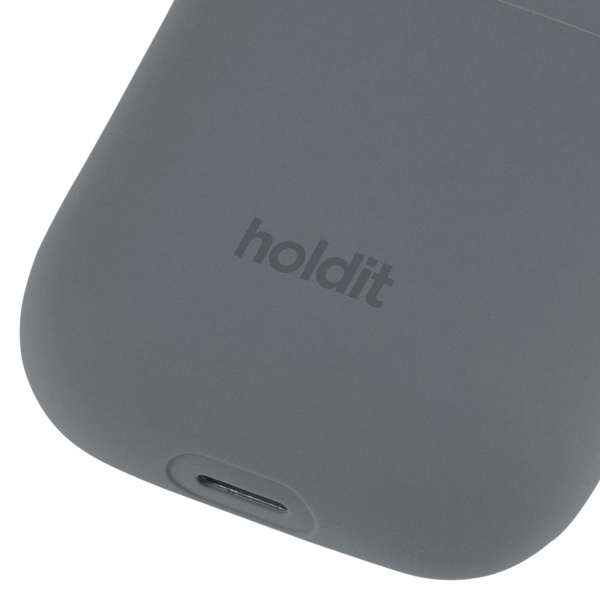 holdit AirPods 1/2 Skal Silikon Space Gray