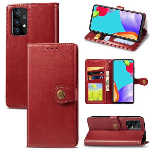 Samsung Galaxy A72 - Solid Plånboksfodral - Röd Red Röd