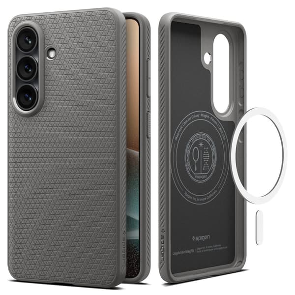 Spigen Galaxy S26 Plus Skal MagSafe Liquid Air Marble Grey