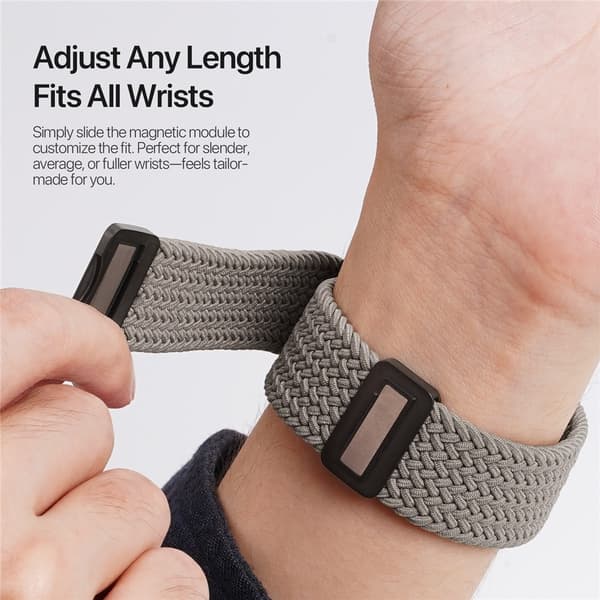 DUX DUCIS Apple Watch 42/44/45/46/49 mm Armband Flätat Grå