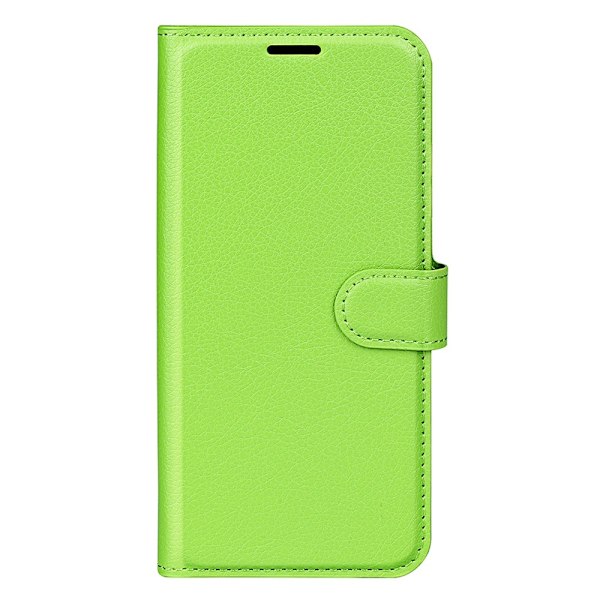 Motorola Moto G04 4G/G24 4G Fodral Litchi Läder Grön